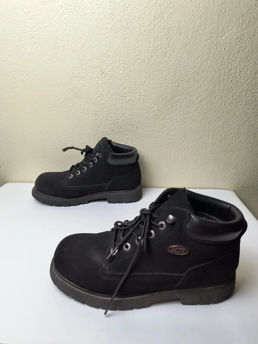 Lugz Black Men's Work Boots - Lace-Up